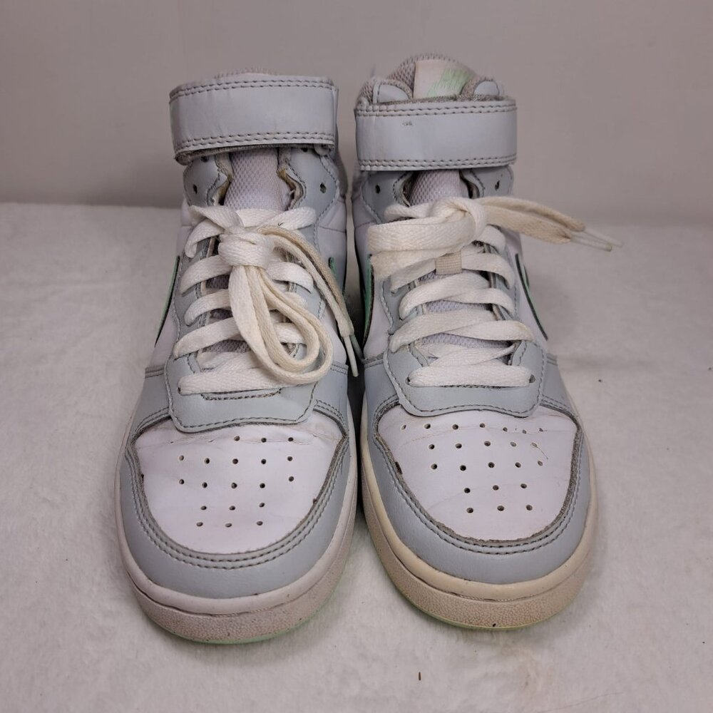 Nike Boys Court Borough Mid 2 CD7782-011 White Basketball Shoes Sneakers Sz 5Y - Picture 6 of 10